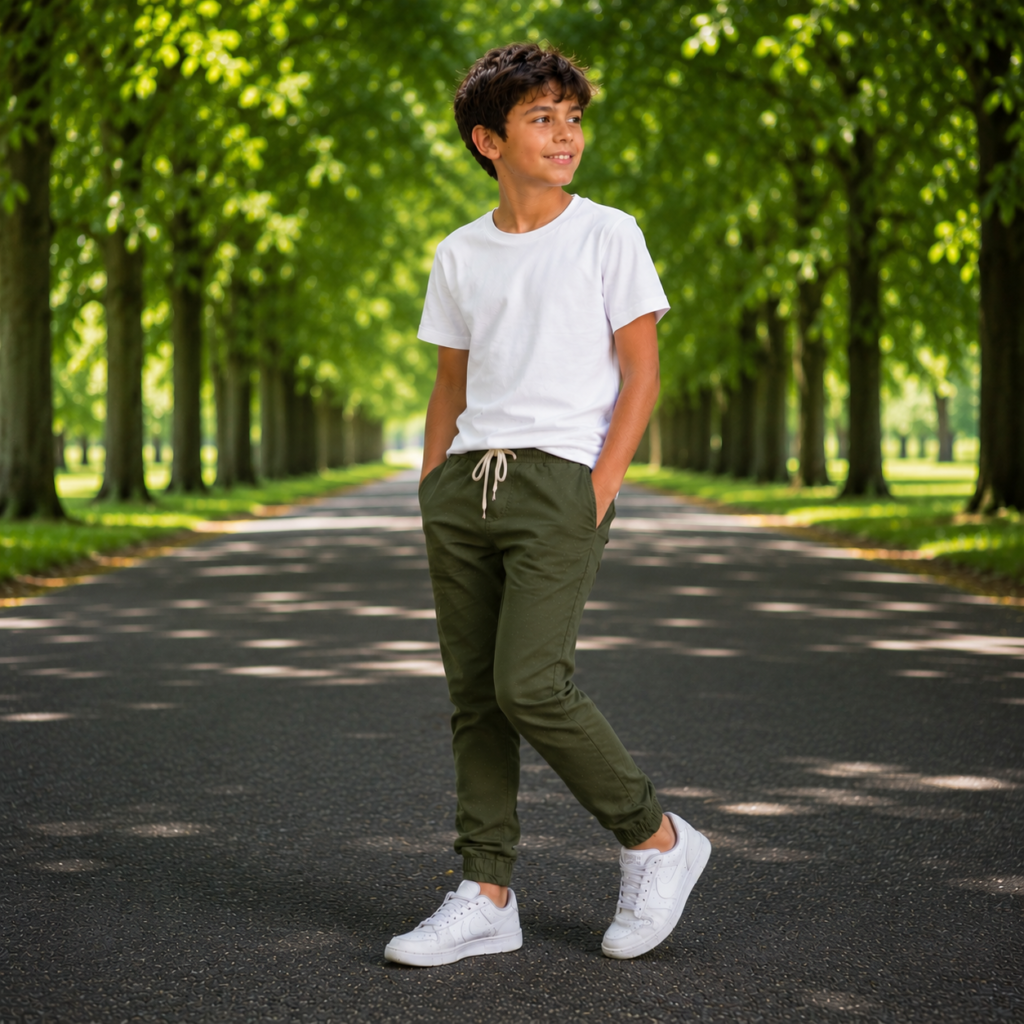 Jogger Gabardina Premium verde militar