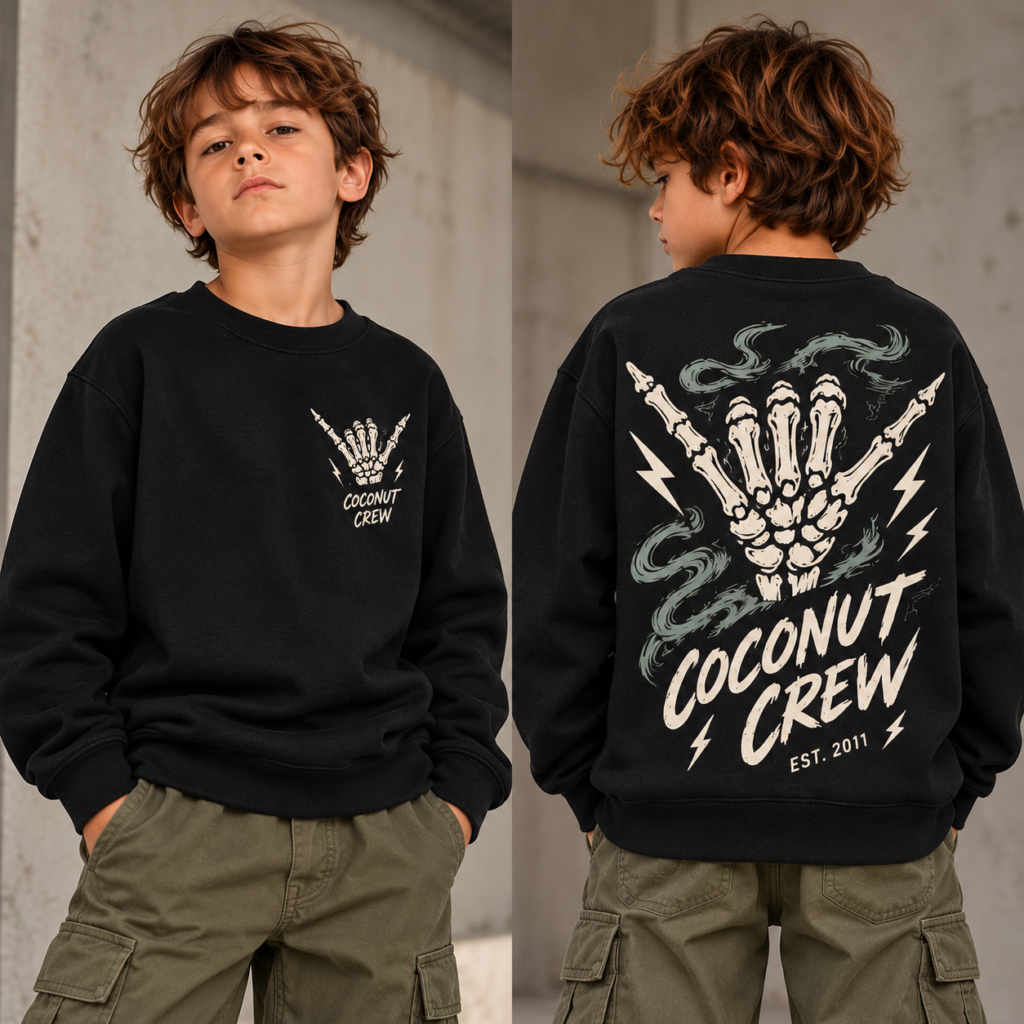 BUZO BASICO DE RUSTICO PEINADO  DISEÑO HANG LOOSE