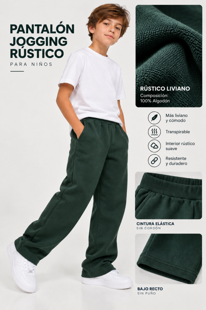 Jogging de rustico  color verde colegial