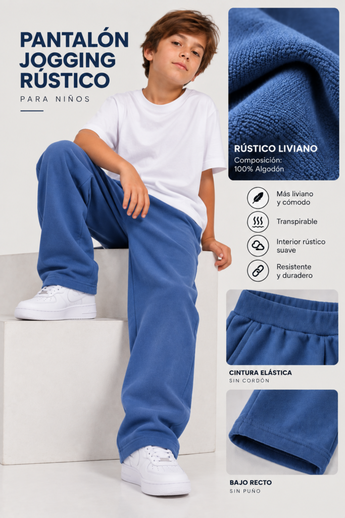 Jogging de rustico  color azul cerúleo