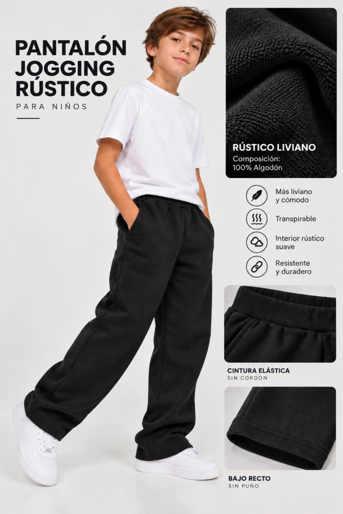 Jogging de rustico  color negro